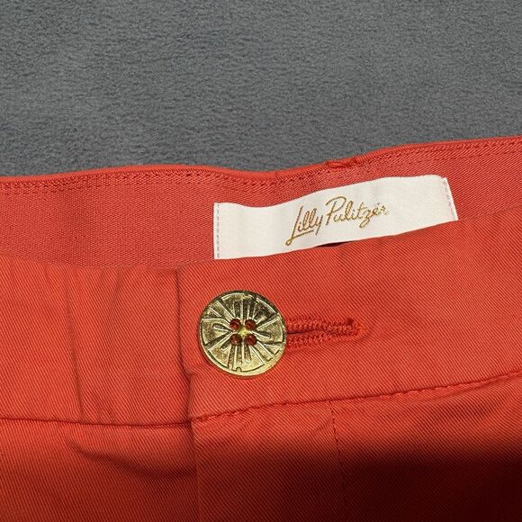 Lilly Pulitzer Womens Pants Size 12 Coral Montoya Chino Stretch Cotton Blend - Picture 10 of 12